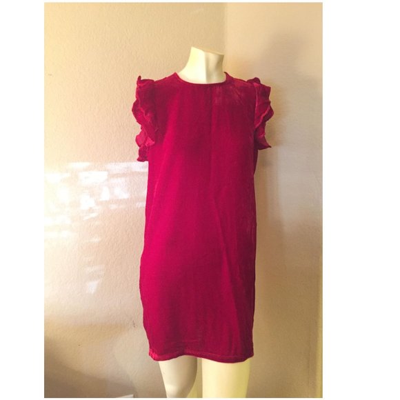 Women's Shift Dress CHELSEA & VIOLET- Red Velvet  Size: L - Picture 4 of 7